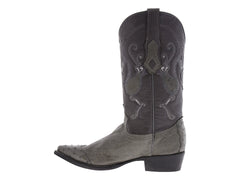 Botas Vaqueras Cuadra Gris Piel Exótica