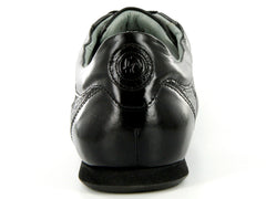 Zapatos Cuadra de Piel de Avestruz Negro para Hombre