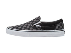 Tenis Vans Classic Slip-On Negro con Cuadros Gris