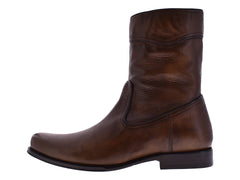 Botas Cuadra en Piel de Venado Color Almendra