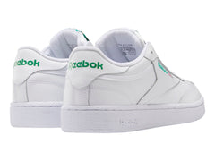 Tenis Reebok Club C 85 Blancos con Verde para Hombre