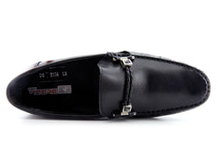 Zapatos Mocasines ALCBAL de Cuero Napa Negro