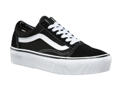 Tenis Vans Old Skool Platform Negro y Blanco para Mujer