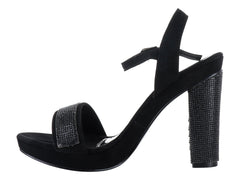 Sandalias Sary de Tacón Negro para Mujer