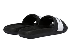 Sandalias Lacoste Croco Slide Negro y Blanco para Mujer