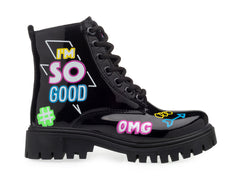 Botines Baby Queen Baby Cats Negro para Mujer