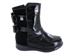 Botas Coqueta Negro Charol para Niña