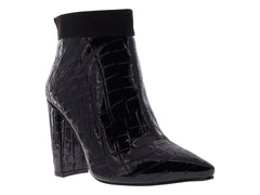 Botines OYYI Negro Efecto Lagarto para Mujer