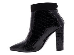 Botines OYYI Negro Efecto Lagarto para Mujer