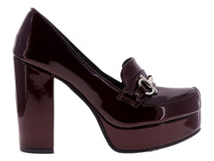 Tacones OYYI de Charol Color Merlot para Mujer
