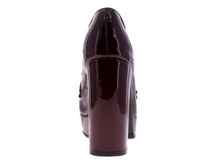 Tacones OYYI de Charol Color Merlot para Mujer