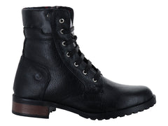 Botas Militares Nevada Piel Sorrento Negro para Mujer