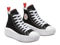 Tenis Converse Chuck Taylor All Star Move Hi Negro y Rosa para Niña