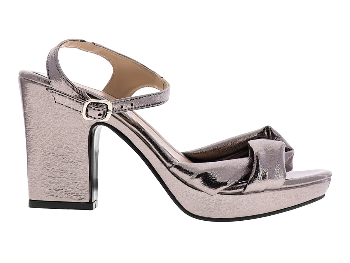 Sary Zapatillas de Fiesta Color Gris Metálico para Mujer