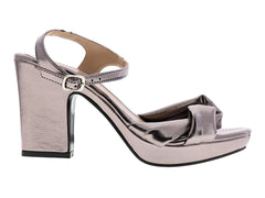 Sary Zapatillas de Fiesta Color Gris Metálico para Mujer