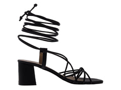 Sandalias Sary Tacón Negro Lace Up para Mujer