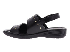 Sandalias Relax de Piel Negro para Mujer