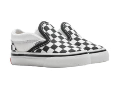 Tenis Vans Classic Slip On Cuadros Negro y Blanco para Niño