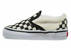 Tenis Vans Classic Slip On Cuadros Negro y Blanco para Niño
