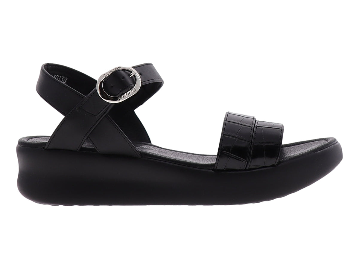 Sandalias Clinton Portofino Negro para Mujer