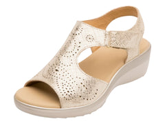 Sandalias Flexi Plataforma Color Oro para Mujer