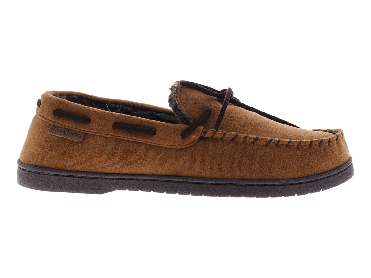 Pantuflas Dearfoams Toby Micosuede Chestnut para Hombre