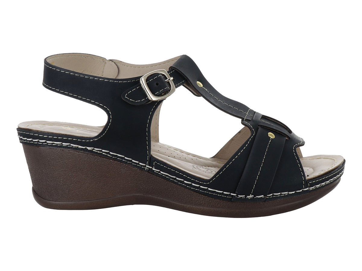 Sandalias Plataforma Meli&Ana Olmeca Negro para Mujer