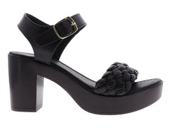 Sandalias de Tacón Luna Rosa Negro para Mujer