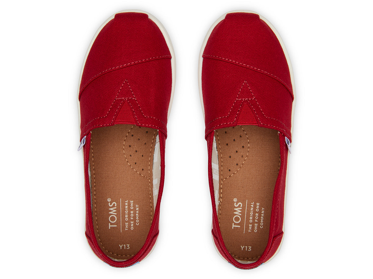 Zapatos TOMS Urbanos Rojos para Niño