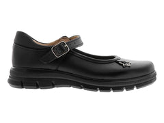 Zapatos Escolares YUYIN Napa Negro para Niña