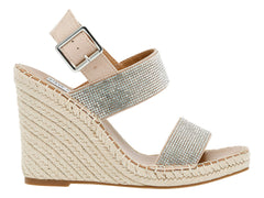 Sandalias Plataforma Steve Madden Rhinestone Plata para Mujer