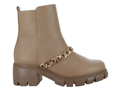 Botines Casuales Lady Paulina Beige para Mujer