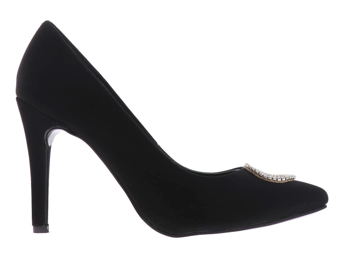 Zapatillas Tacón Alto Luna Rosa Negro para Mujer