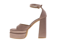 Zapatillas Luna Rosa Raso Color Maquillaje para Mujer