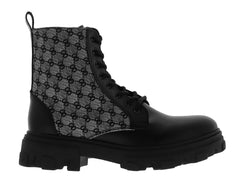 Botines Combat Luna Rosa Negros para Mujer