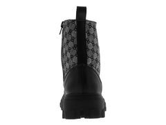 Botines Combat Luna Rosa Negros para Mujer