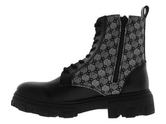 Botines Combat Luna Rosa Negros para Mujer