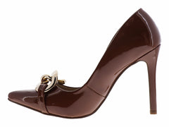 Zapatillas Senties Charol Color Cacahuate para Mujer
