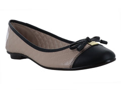 Zapatos Ballerina Moleca Bicolor Beige y Negro para Mujer
