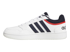 Tenis Adidas Hoops 3.0 Blanco Azul y Rojo para Hombre