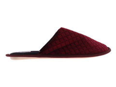 Pantuflas Cabrales de Terciopelo Acolchado Color Vino