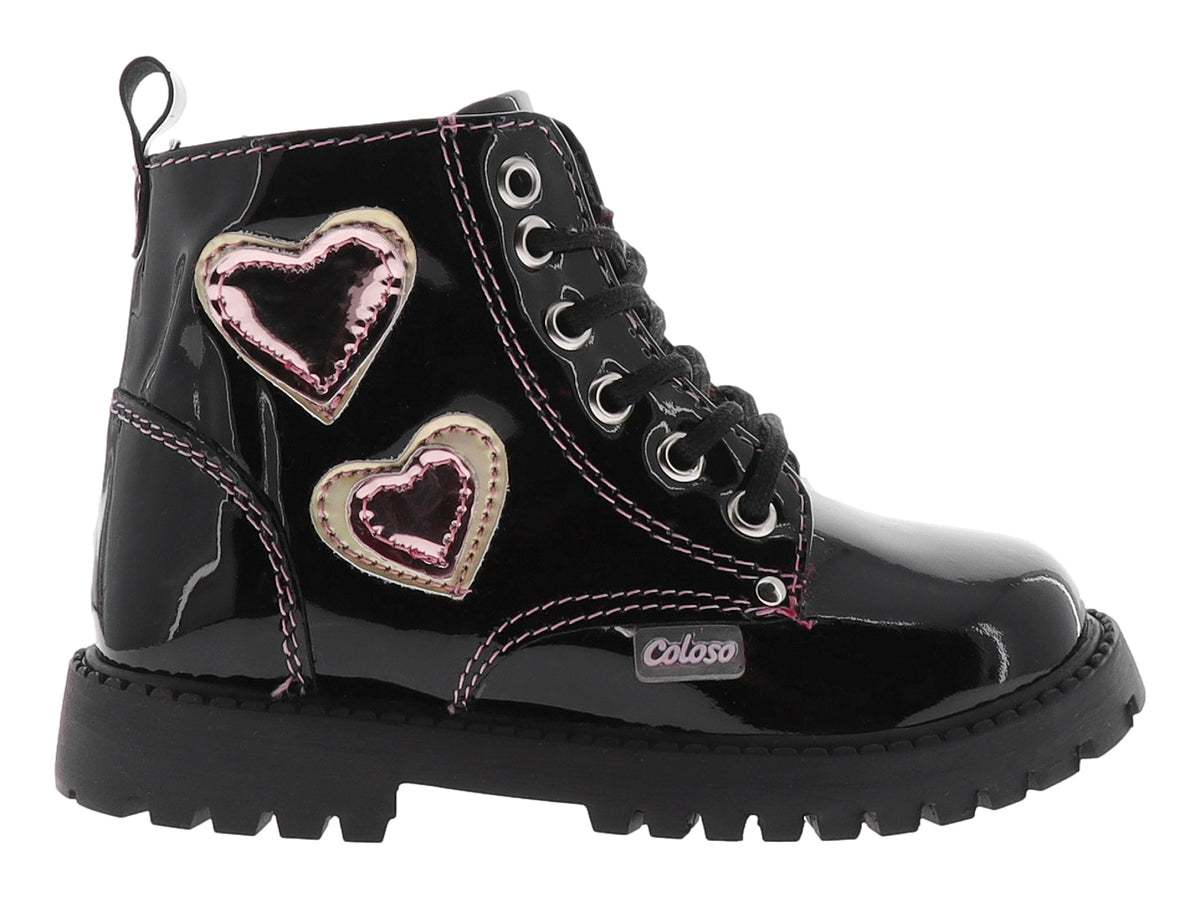 Botas Coloso Charol Negro para Niña
