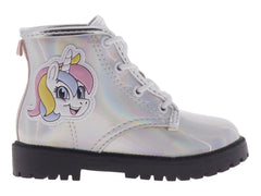 Botas Molekinha Metal Glamour Plata para Niña