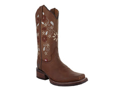 Botas Vaqueras Israel Boots Color Tabaco para Mujer