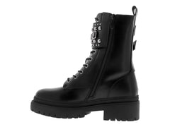 Botines Combat Roze Negros para Mujer
