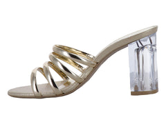 Sandalias de Tacón Dorado Roze para Mujer