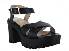 Sandalias Luna Rosa Plataforma Negro