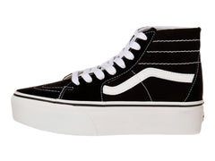 Tenis Vans Sk8 Hi Tapered Negro y Blanco para Mujer