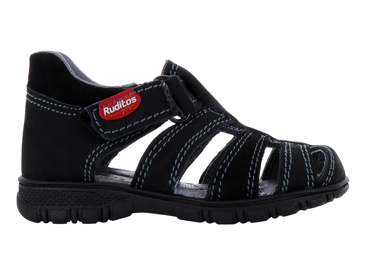 Sandalias RUDITOS Color Negro para Niño