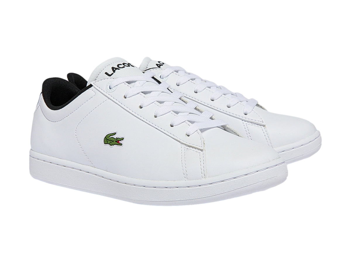 Tenis Lacoste Carnaby Evo Blanco y Negro para Niño